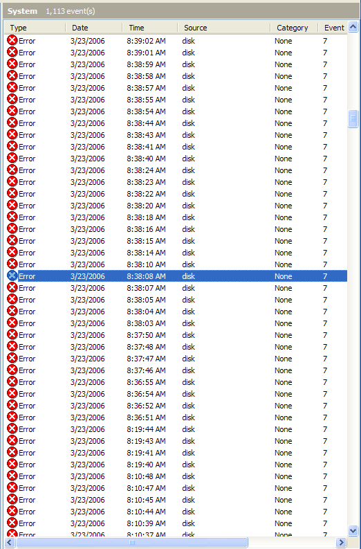 Event Viewer Screenshot