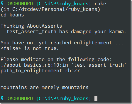 Running Ruby Koans