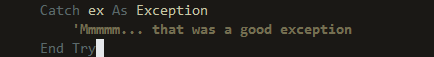 Mmmmm... that was a good exception